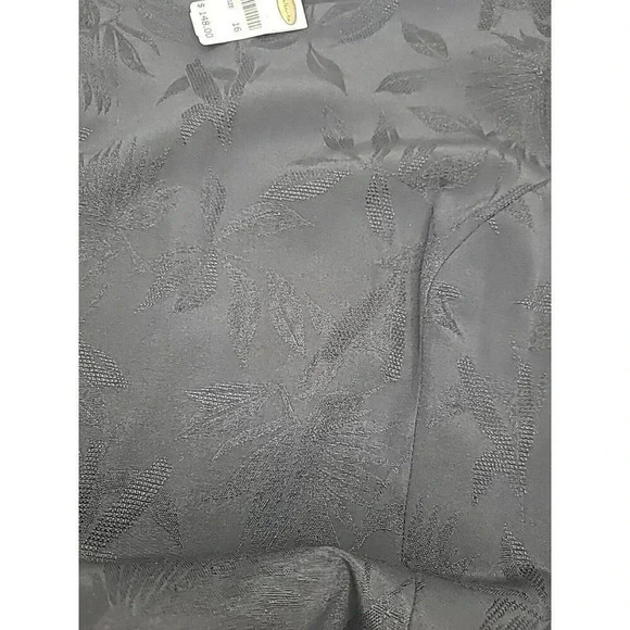 Vintage Talbots Maxi Dress Women's 16 New with Tags Black Floral Print Y2K 90's - Picture 5 of 8